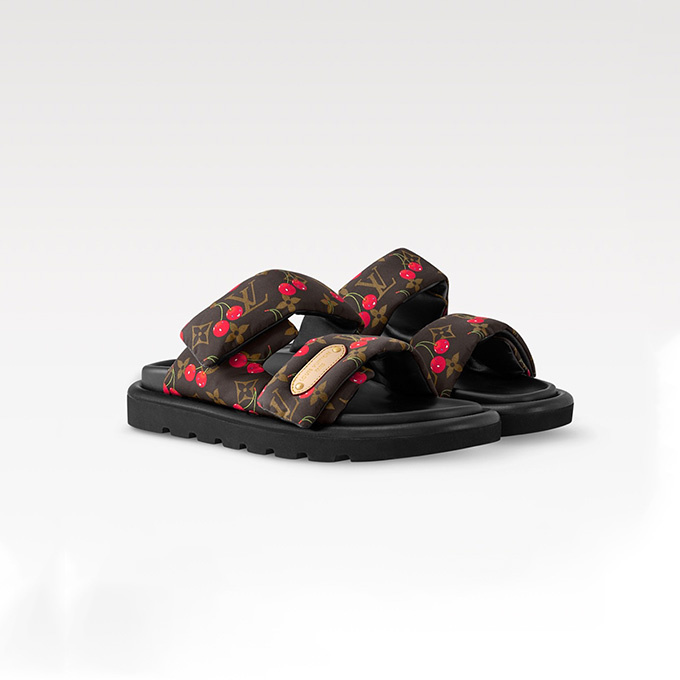 lv louis vuitton x takashi murakami pool pillow comfort mule